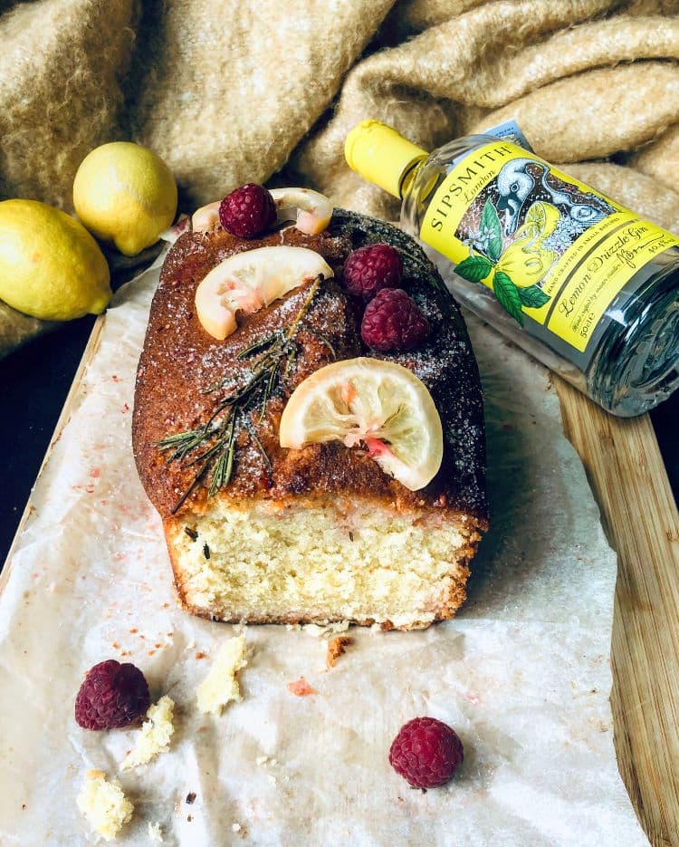 Raspberry and Lemon Gin Drizzle Cake